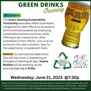 Green Drinks Ossining June 2023 Event